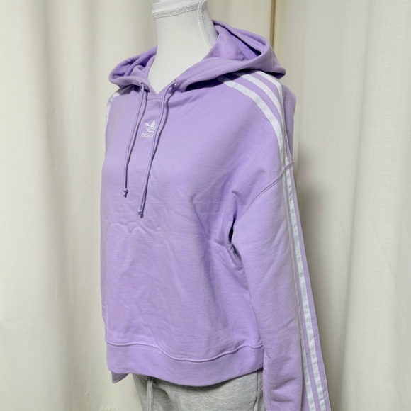 Adidas cropped Lavender Hoodie - Picture 3 of 5